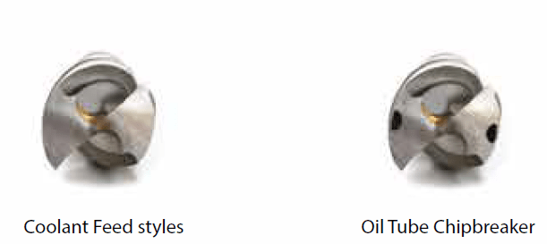 Chipbreaker Coolant-Fed Drills